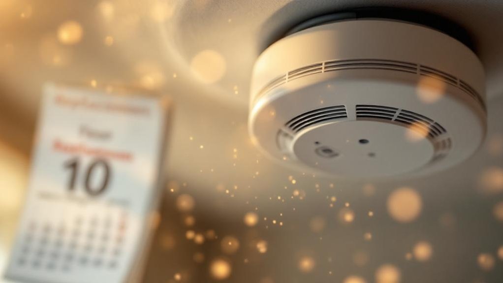 replace smoke alarms decennially